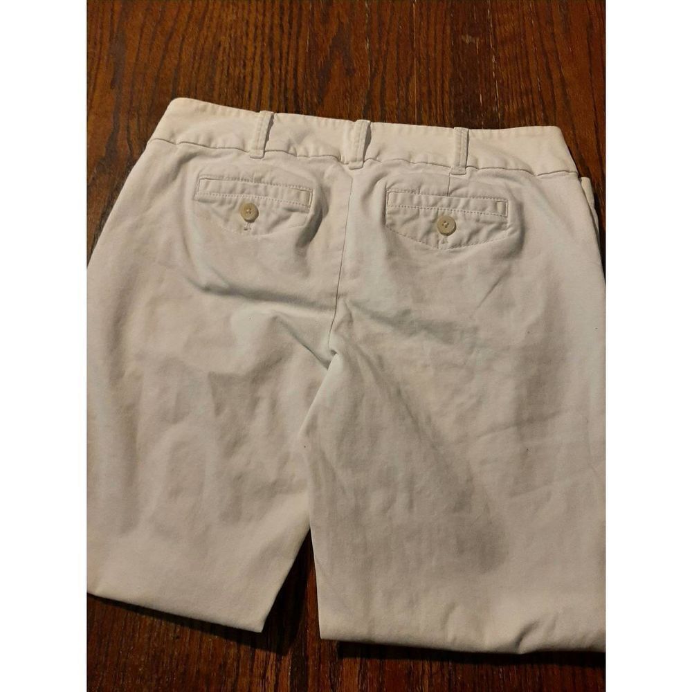 4P Petite Talbots Daily Ankle Pants White Pockets Belt Loops Mid Rise Casual - Picture 4 of 4
